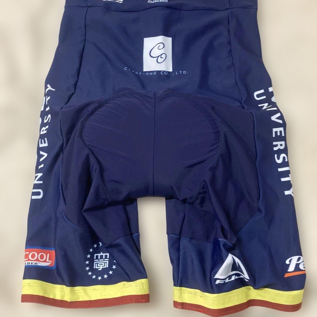 g84)美品スキンスーツ　サイクルジャージ　明誠大学　Sサイズ　バットあり