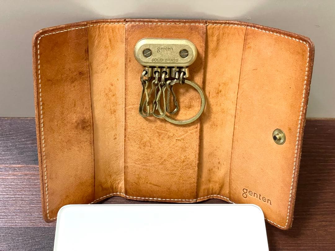 [値下げ] gentenゲンテン カットワーク キーケース 本革 レザー