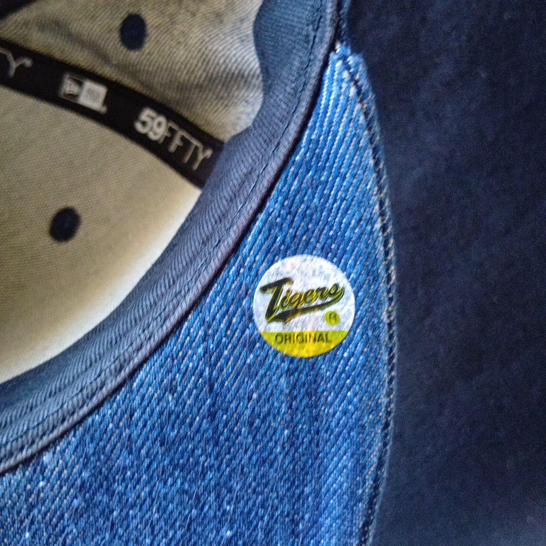 阪神タイガース　キャップ　59FIFTY　デニム基調　甲子園球場　優勝　藤川監督