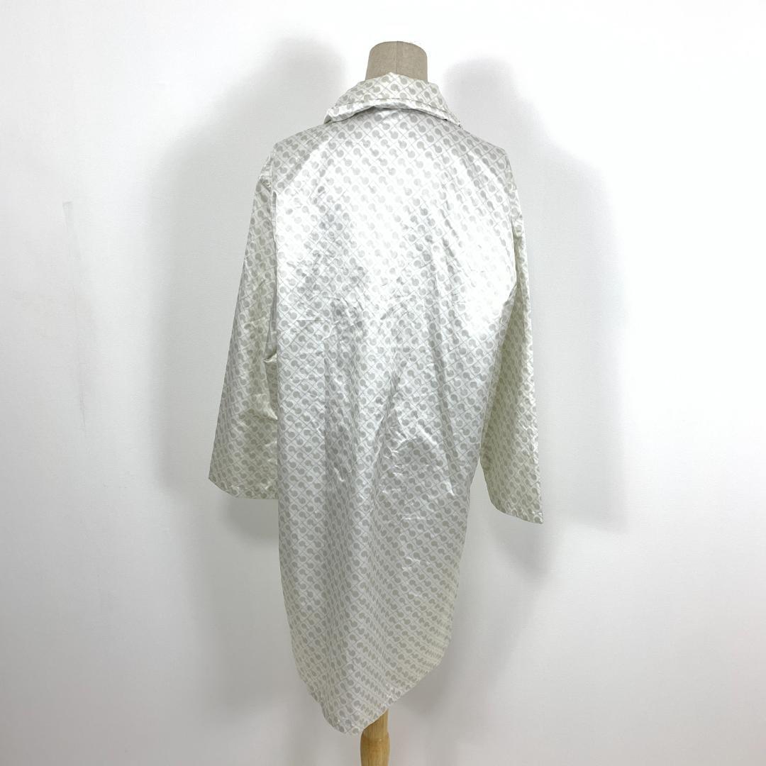 A5448 ゲラルディーニ レインコート ジャンパー 総柄 白 グレー 42