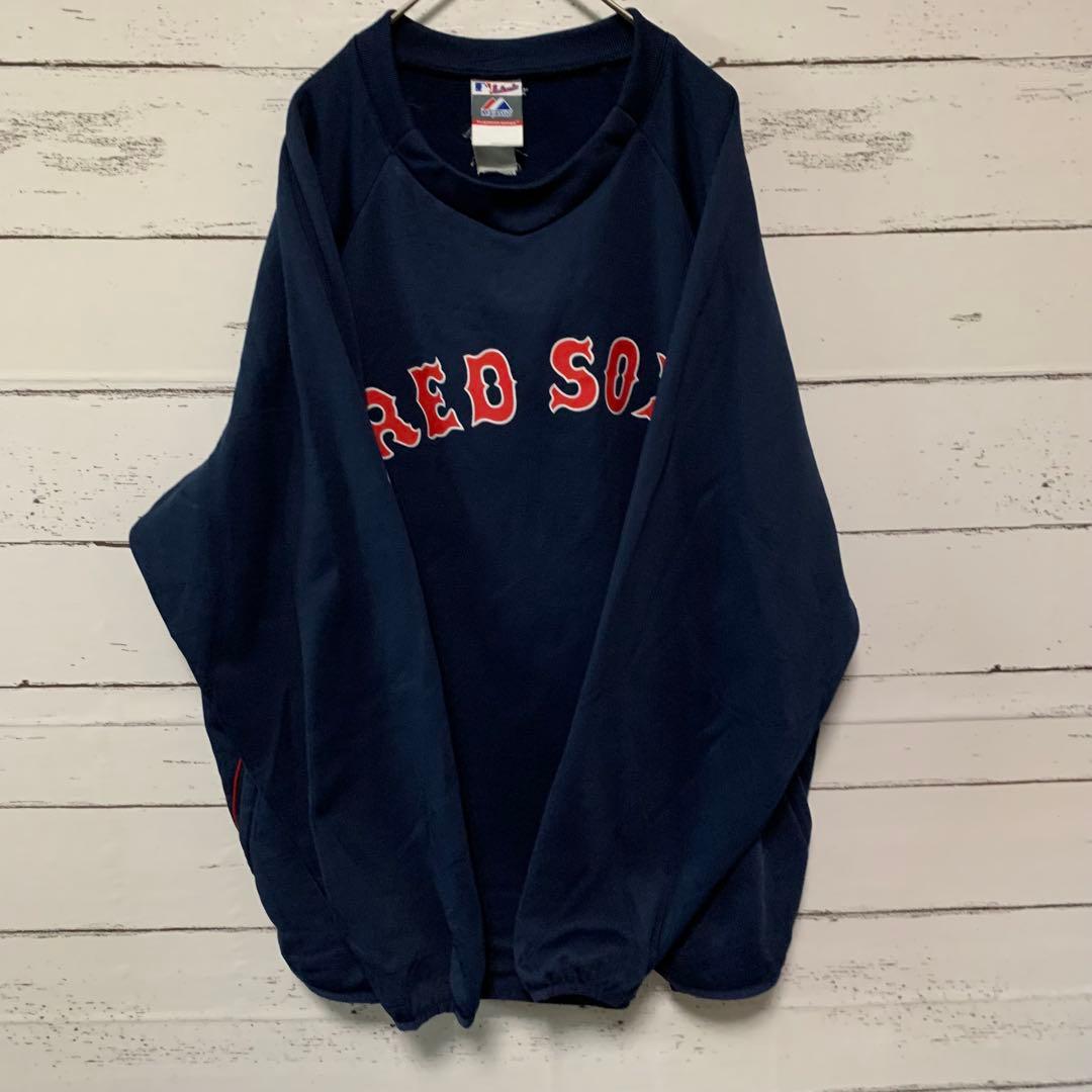 RED SOX レッドソックス長袖ユニフォーム Majestic製 プリントロゴ