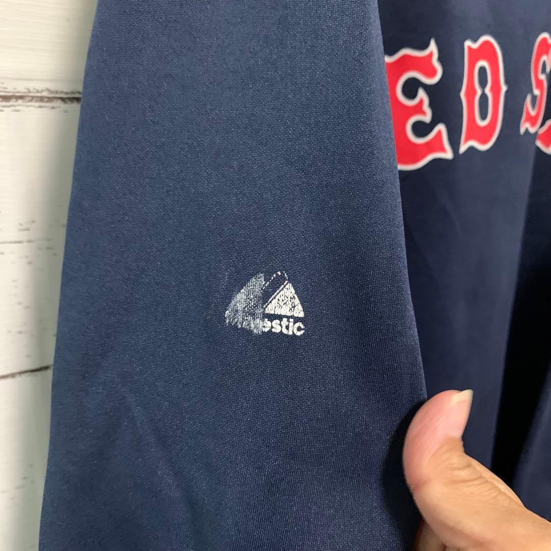 RED SOX レッドソックス長袖ユニフォーム Majestic製 プリントロゴ