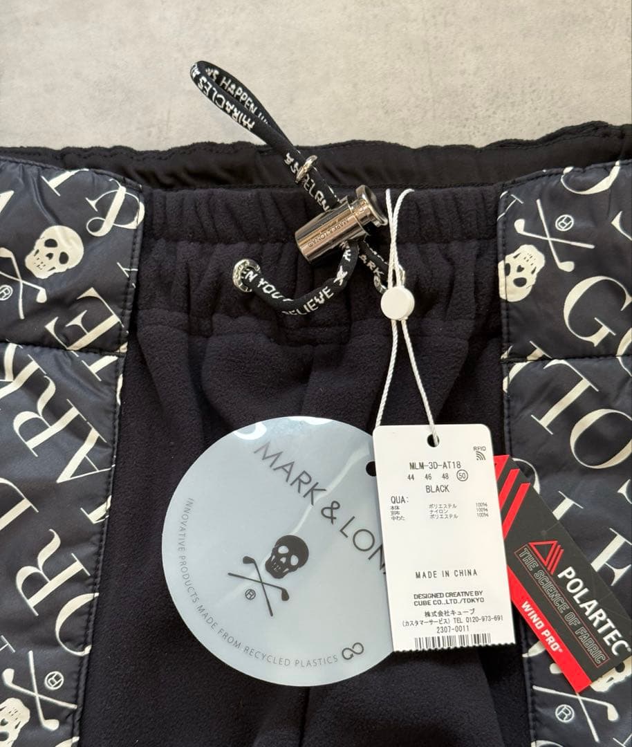 新品 ★ MARK&LONA スウェット パンツ マーク&ロナ ジョガー 黒