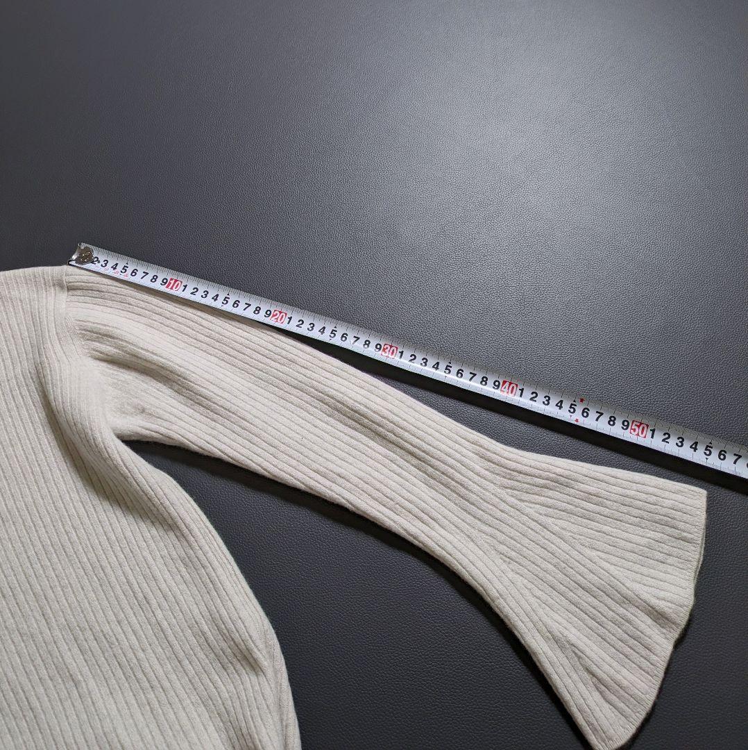 ガリャルダガランテ／23AW 定価3万円 フレアスリーブ リブニットワンピース