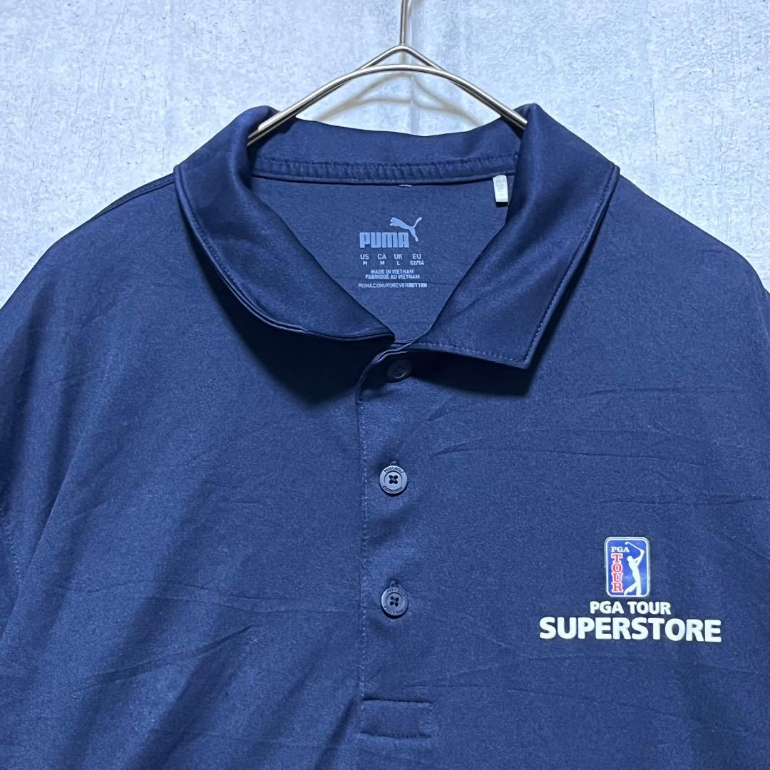 B5 PUMA 長袖ポロシャツ PGA TOURロゴ M ゴルフ スポーツ