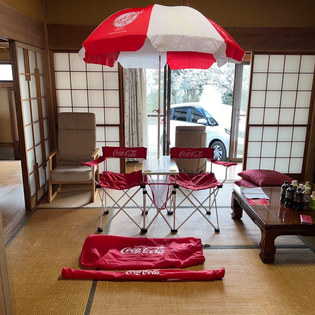 [懸賞当選品]コカコーラ　オリンピックコラボ ツインチェアー&パラソル