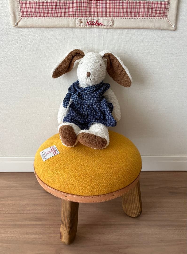 未使用 美品！Hasseltweet イエロー 円形スツール