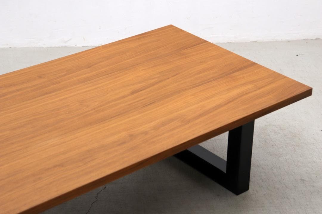 ウォールナット ナチュラル モダン センターテーブル ローテーブル 鉄脚