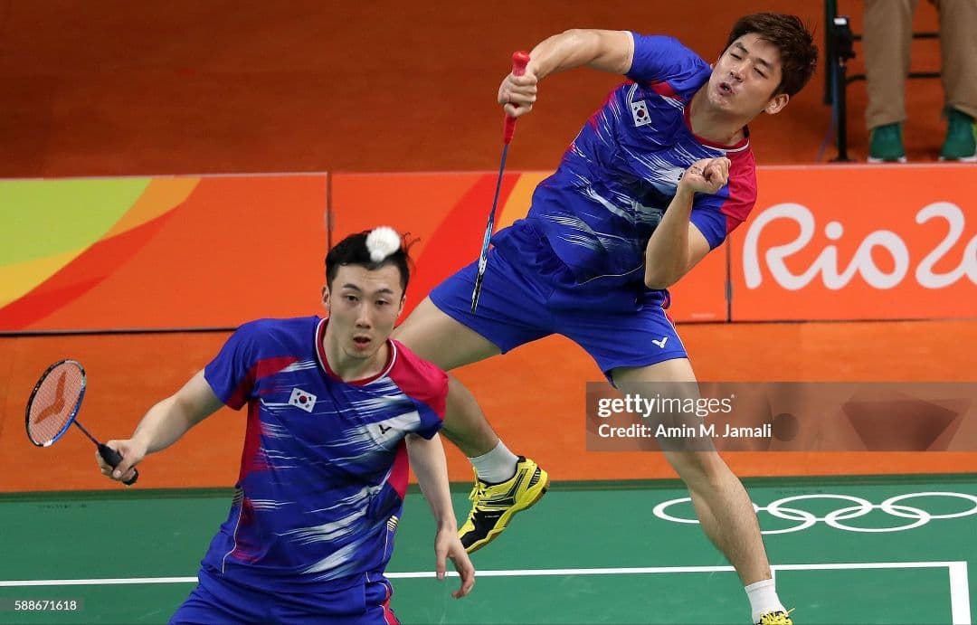 VICTOR韓国代表徐承宰選手着用モデル バドミントンシャツトナミ実業団NTT