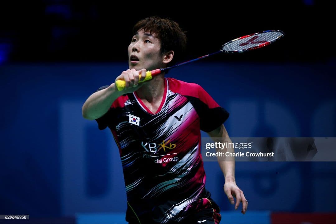 VICTOR韓国代表徐承宰選手着用モデル バドミントンシャツトナミ実業団NTT