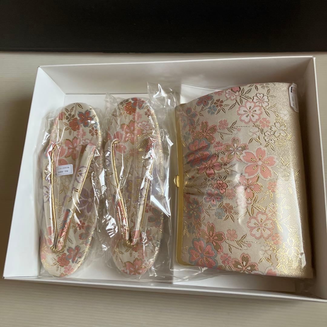 ★768 和装小物　草履　バック　セット
