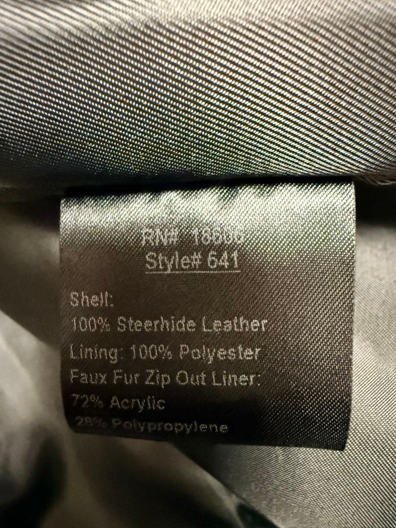 【 美品 】新型 Schott 641 シングルライダース 40 ボアライナー付