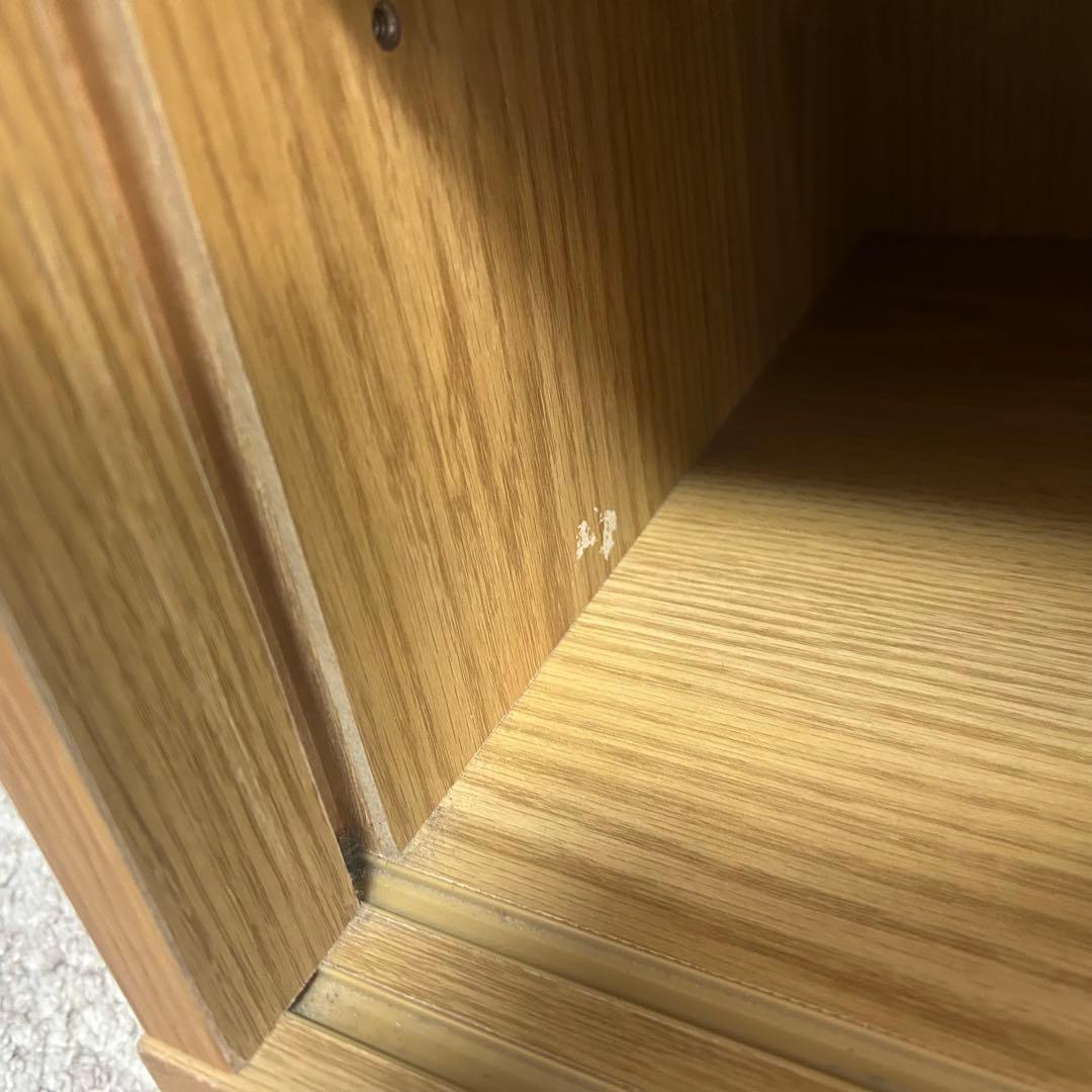 都内23区送料無料❗️ 無印良品　キャビネット　ガラス扉　オーク材✨