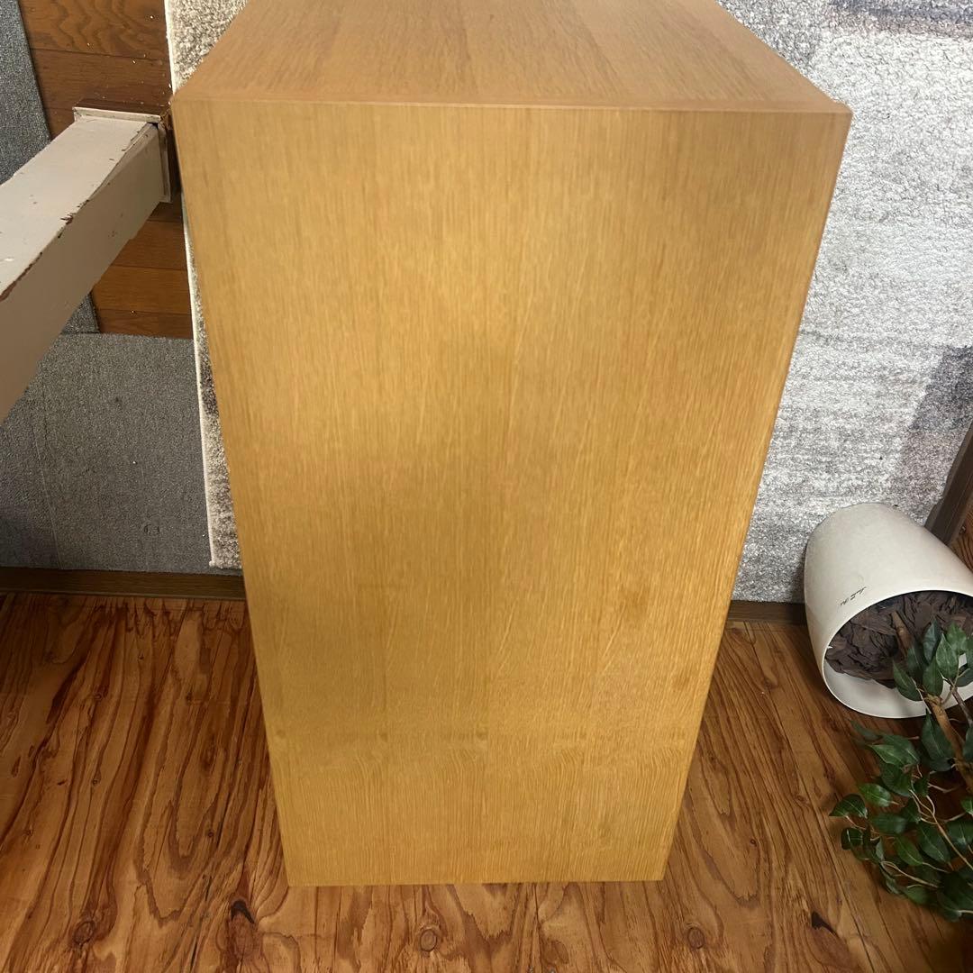 都内23区送料無料❗️ 無印良品　キャビネット　ガラス扉　オーク材✨