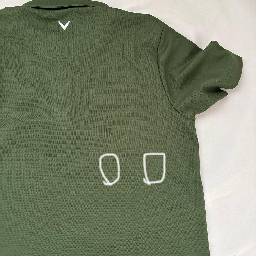 Callaway メンズポロシャツ Lサイズ オリーブグリーン新品未使用シミ有り