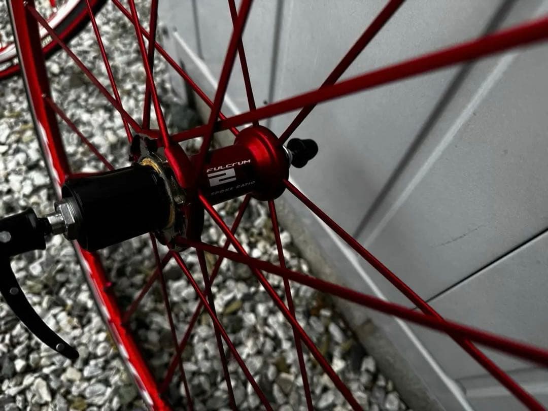 美品FULCRUM Racing Zero ホイール前後　レッドホイールカバー付