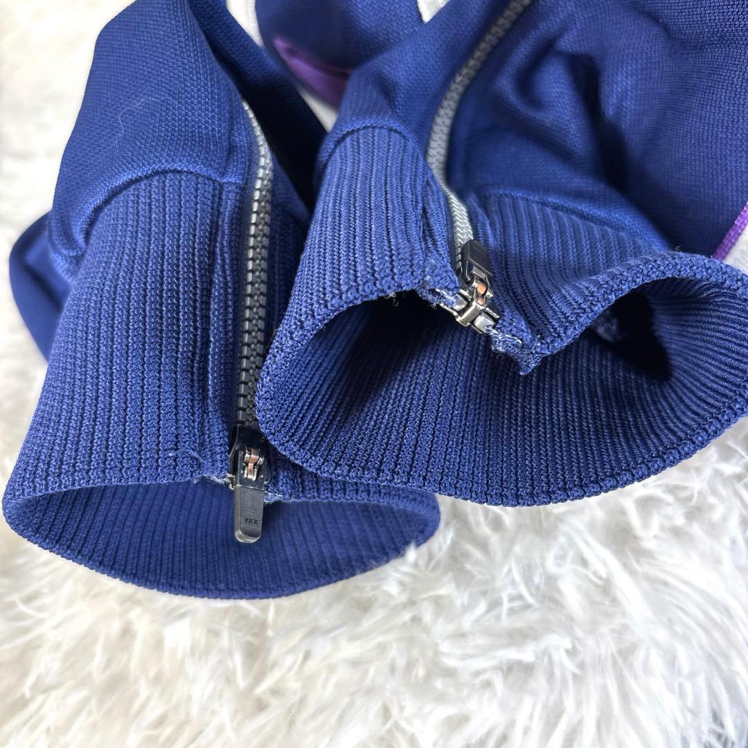 ま*ぞ様 レア色✨美品✨チャンピオン トラックジャージ 背面でかロゴ 紫×青 9