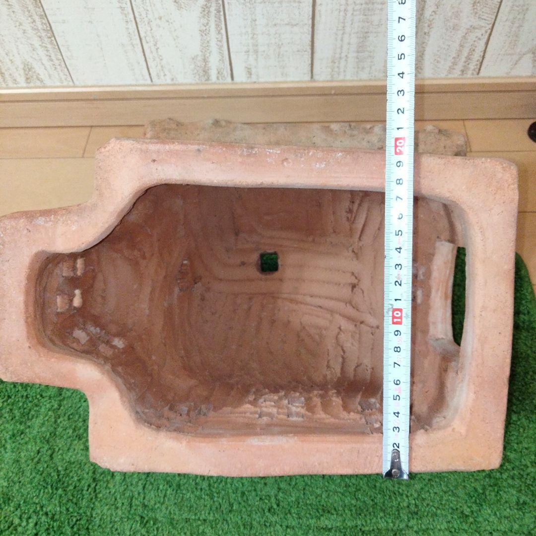 テラコッタ　クリスマス　ハウス　家　ホーム　煙突　キャンドル　ライト　ランプ