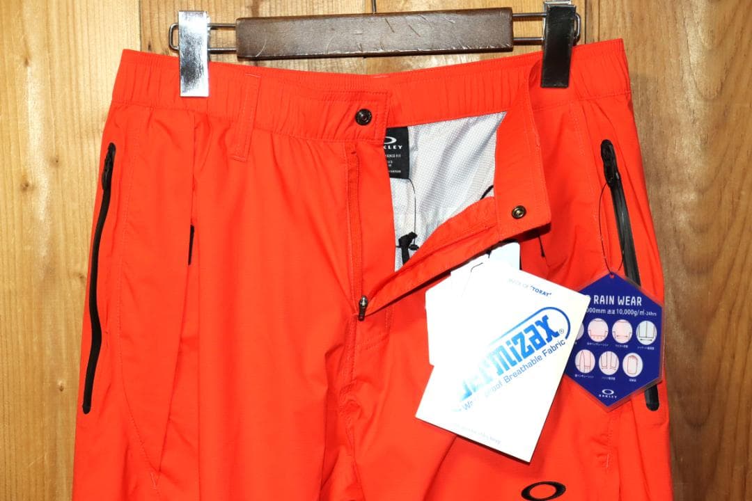 新品 OAKLEY スカル レインパンツ (M/73~78cm) 透湿防水 Ⓗ