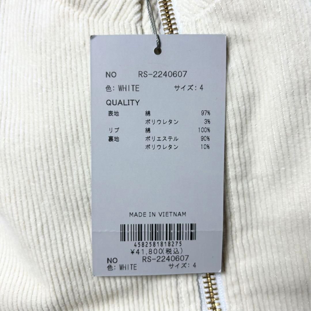 ラッセルノ ゴルフ キャディーバッグ コーデュロイ アノラック ホワイト M 4