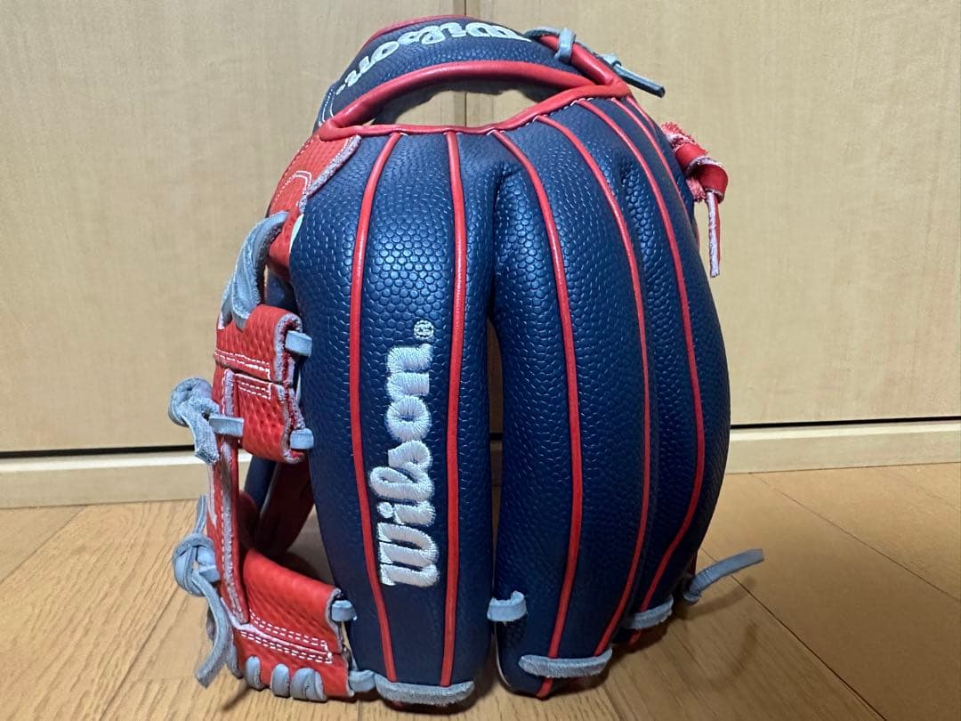 Wilson ウィルソン 軟式 87型 型付け済み ネイビー/レッド