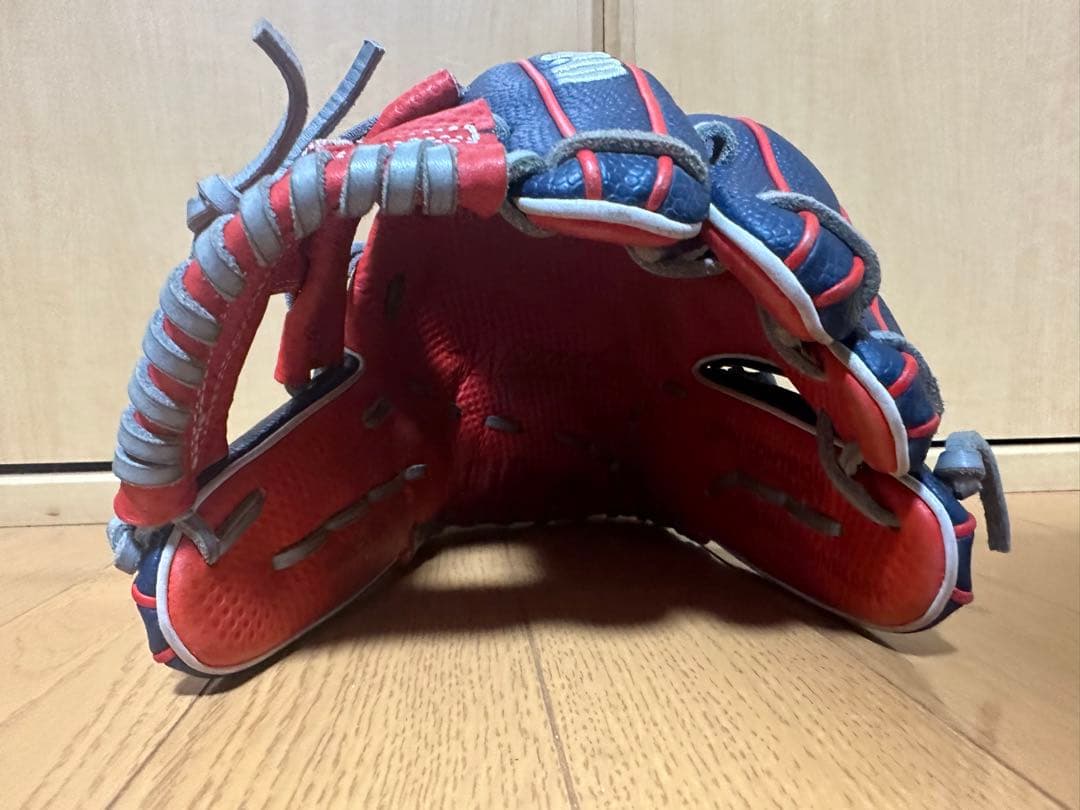 Wilson ウィルソン 軟式 87型 型付け済み ネイビー/レッド