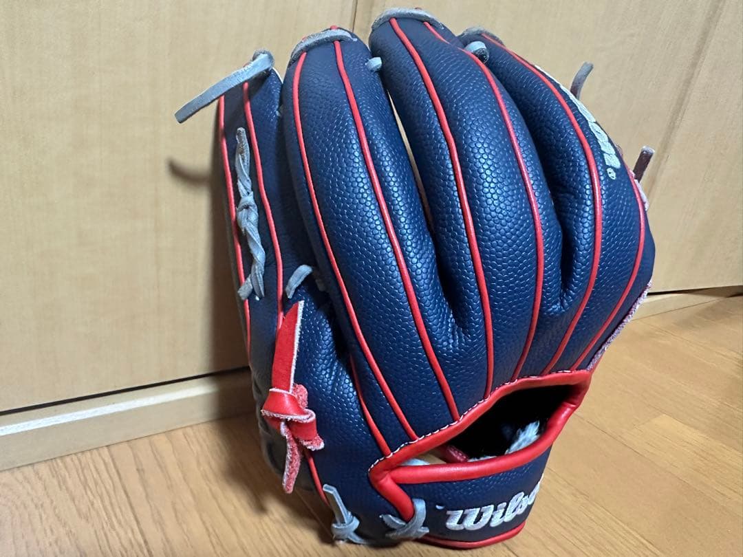 Wilson ウィルソン 軟式 87型 型付け済み ネイビー/レッド