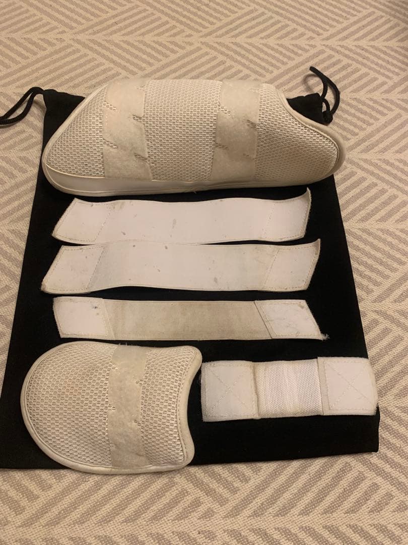 エボシールド白　右打者用　高校野球対応 フット&エルボーガード2点セット