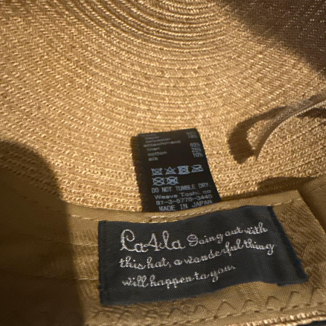【完売品】CA4LA♡カシラ リボン付き麦わら帽子 ストローハット キャスケット