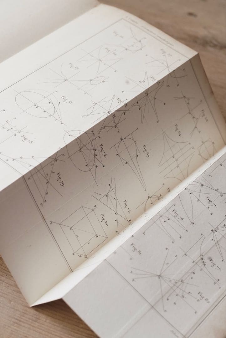 アンティークのフランス語古書！1843年 １９世紀 数学 活版印刷