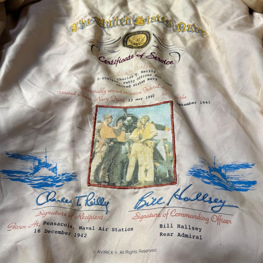 【極上エイジング】胸タグ AVIREX G-1 ピンナップガール 雰囲気◎ S