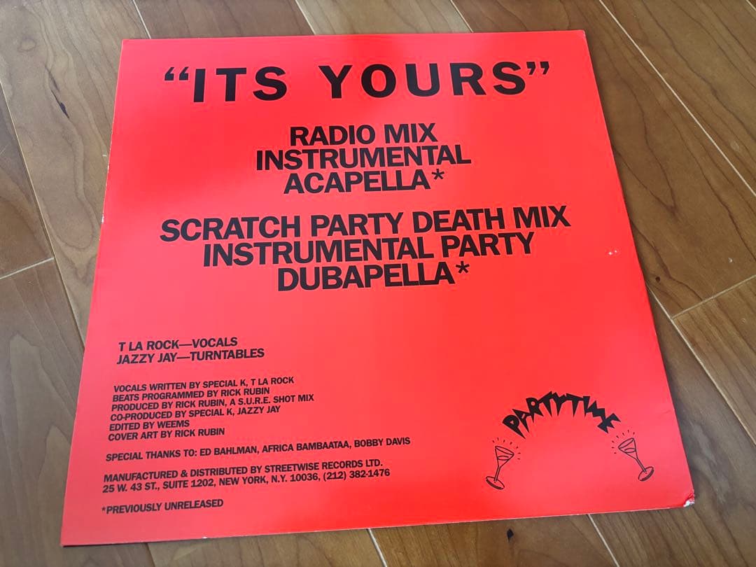 T LA ROCK & JAZZY JAY it's yours レコード