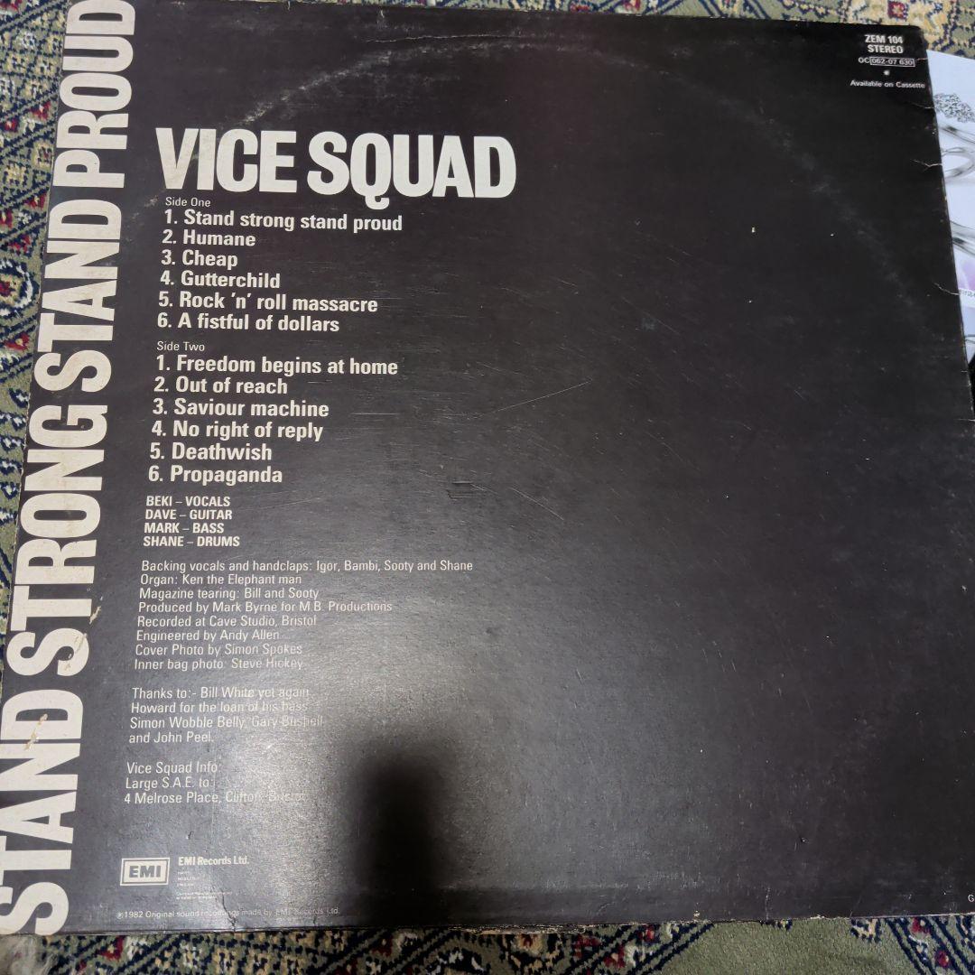 洋楽 VICE SQUAD STAND STRONG STAND PROUD