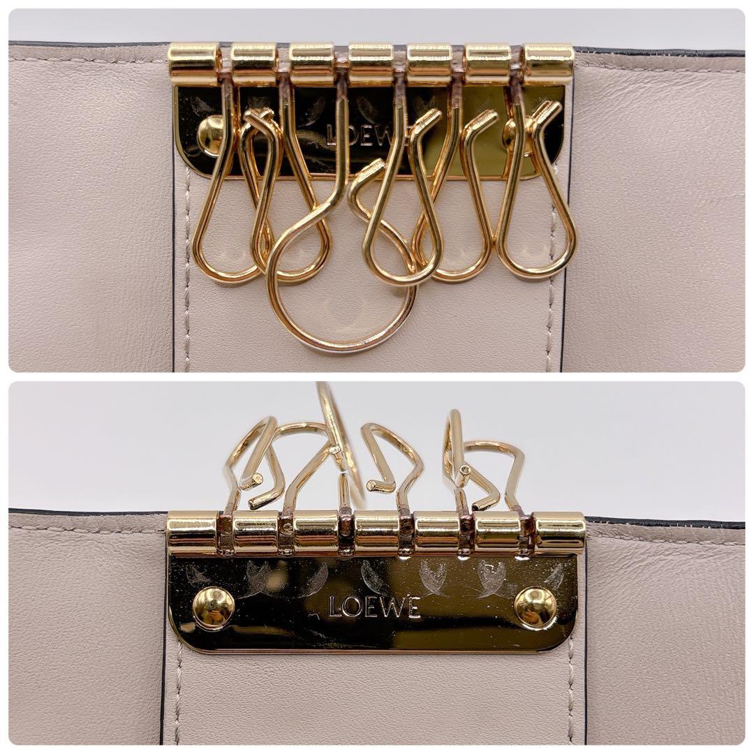 a*u様 LOEWE ロエベ リピート アナグラム 6連 キーケース ライトオー