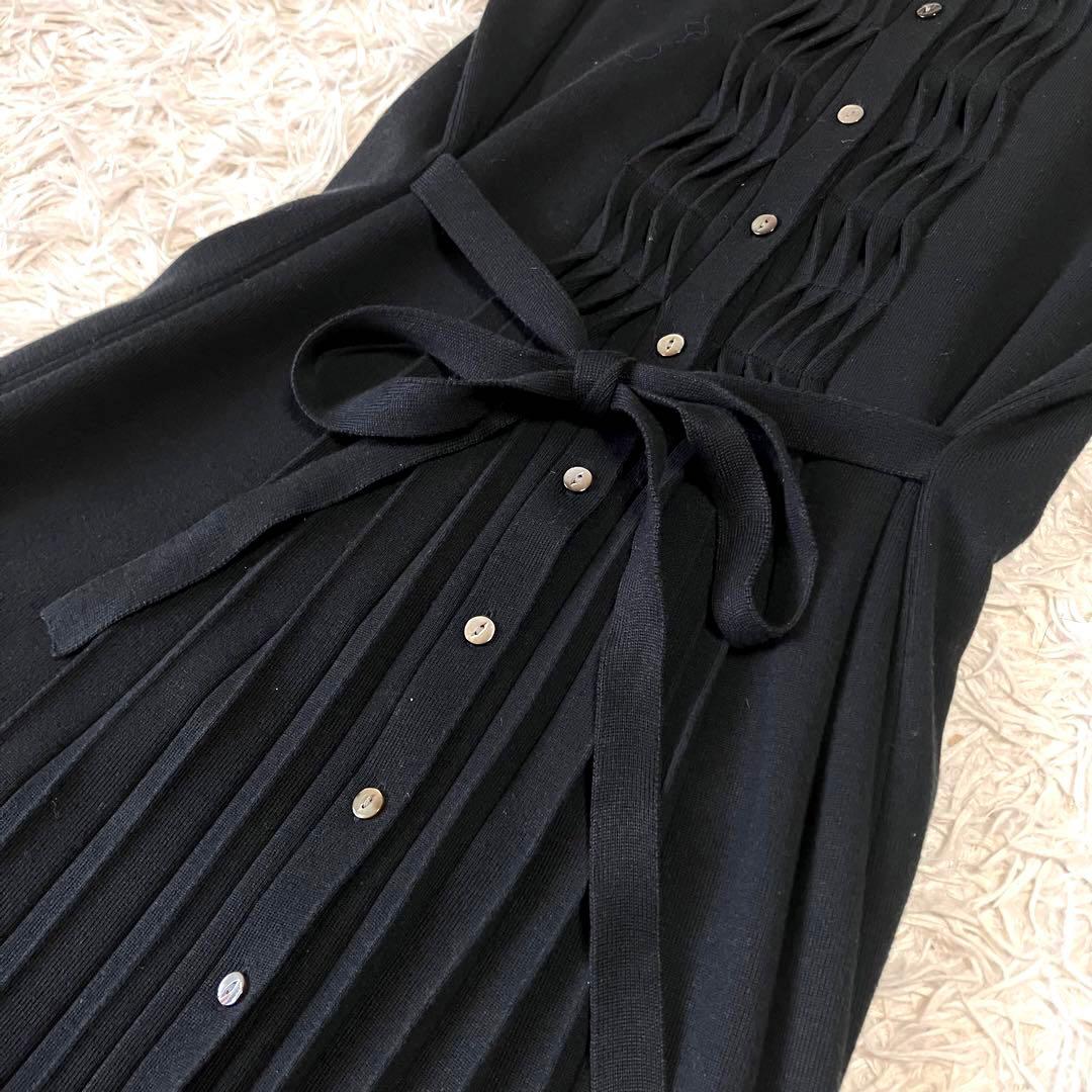 PINKHOUSE ピンクハウス レース襟クラシカルワンピース リボン ブラック