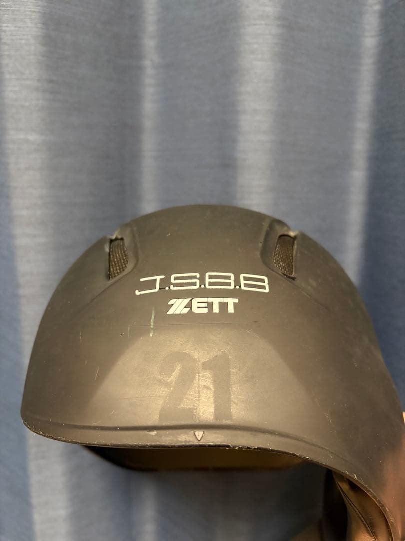 ゼット 軟式打者用片耳ヘルメット 左打者用　サイズO フェイスガードつき　艶消し