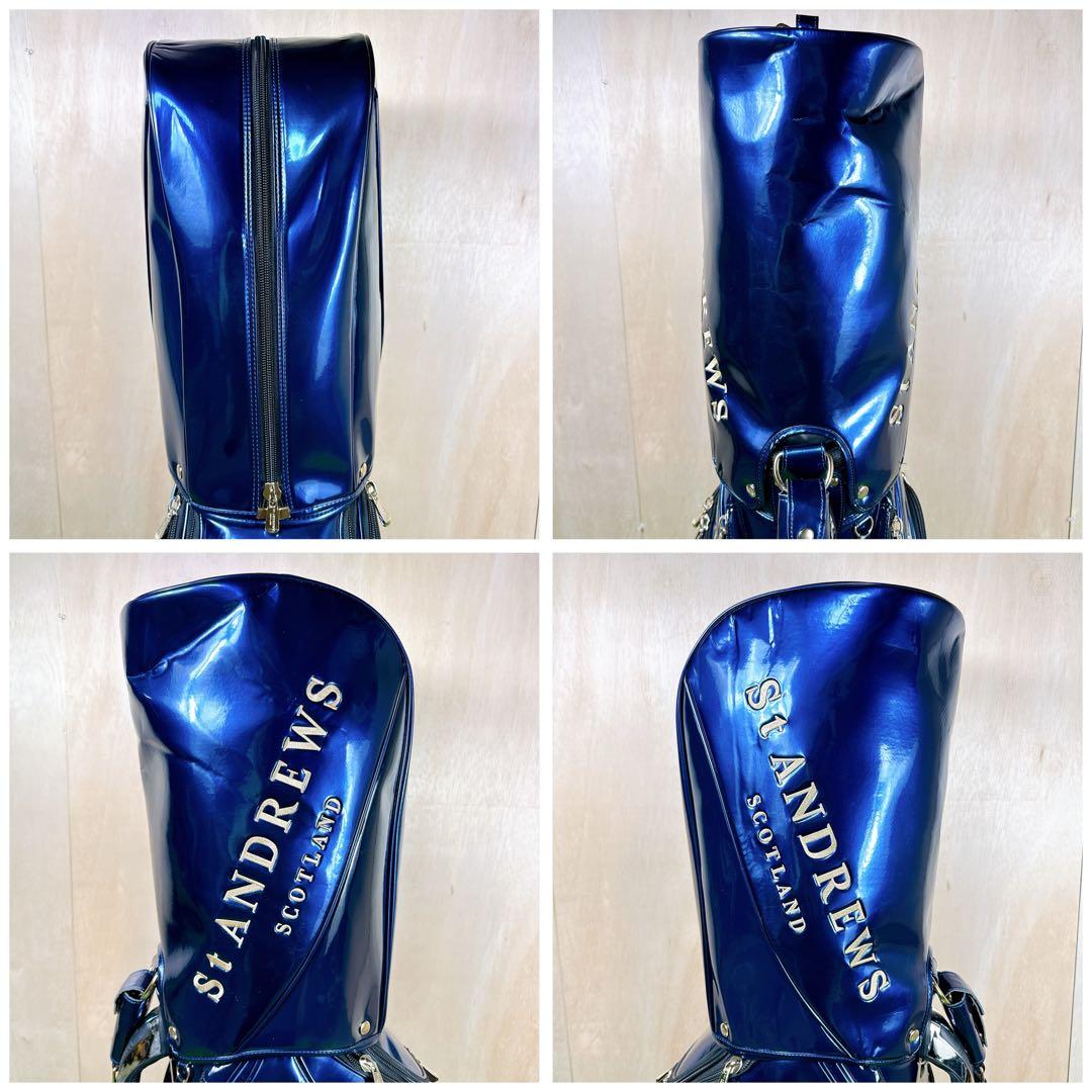 セントアンドリュース スタッズ 刺繍 エナメル 9.5型 3点式 キャディバッグ