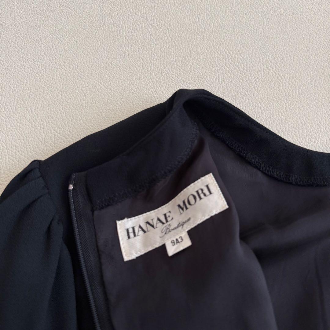 森英恵 HANAE MORI フォーマル ワンピース ブラック 9号 日本製