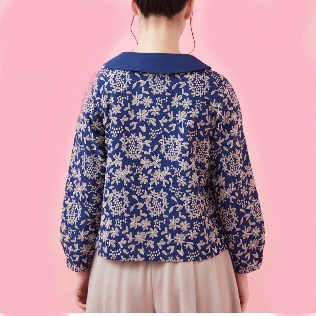 【未使用】Jocomomola フラワー総刺繍ブラウス