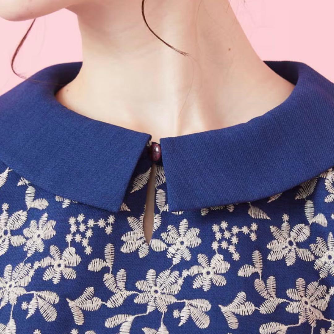 【未使用】Jocomomola フラワー総刺繍ブラウス