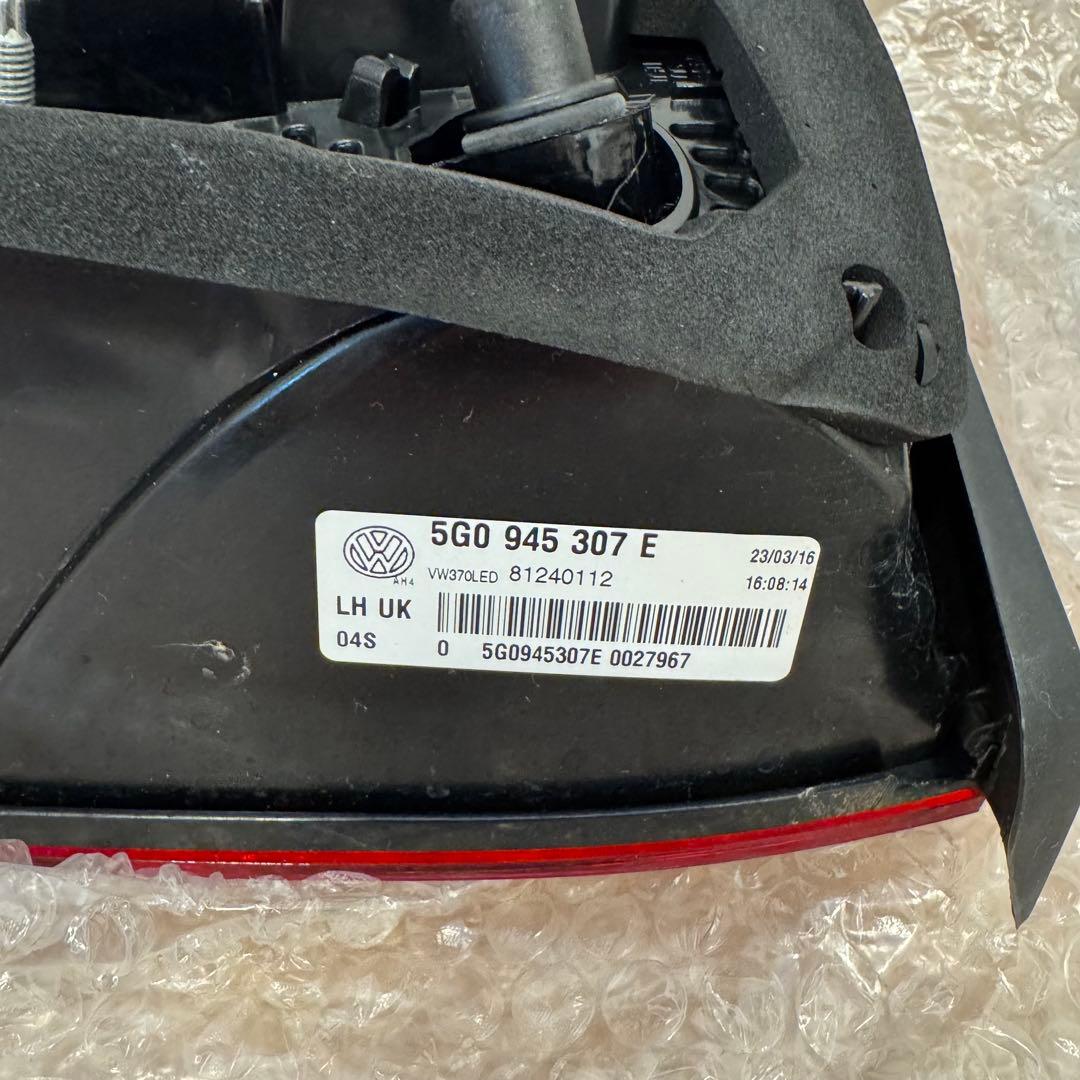 純正 ゴルフ7 R GTIクラブスポーツ テールランプ　ダークレッド 左右4点