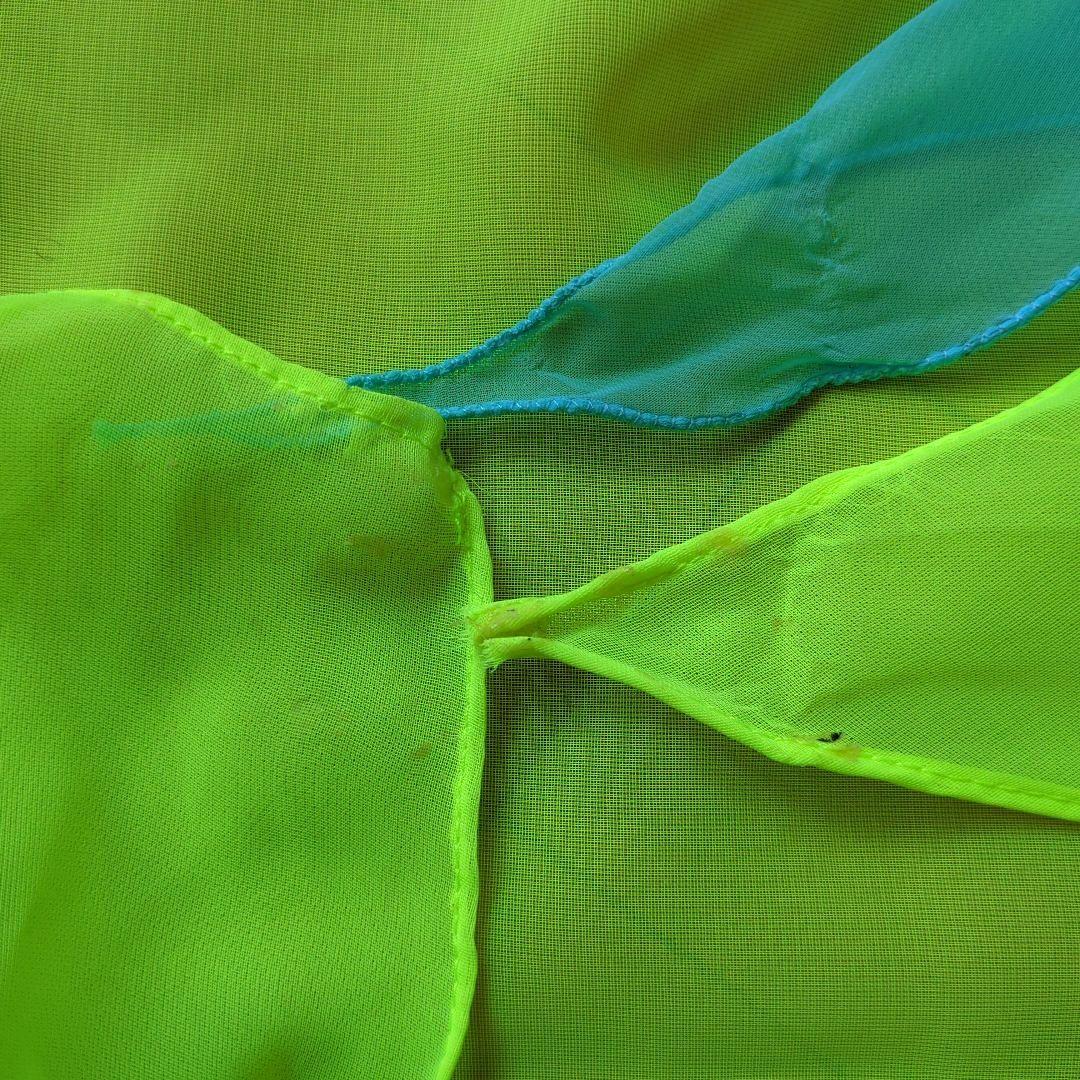 社交ダンス　蛍光イエロー✕ブルー系 ドレス　スタンダードドレス