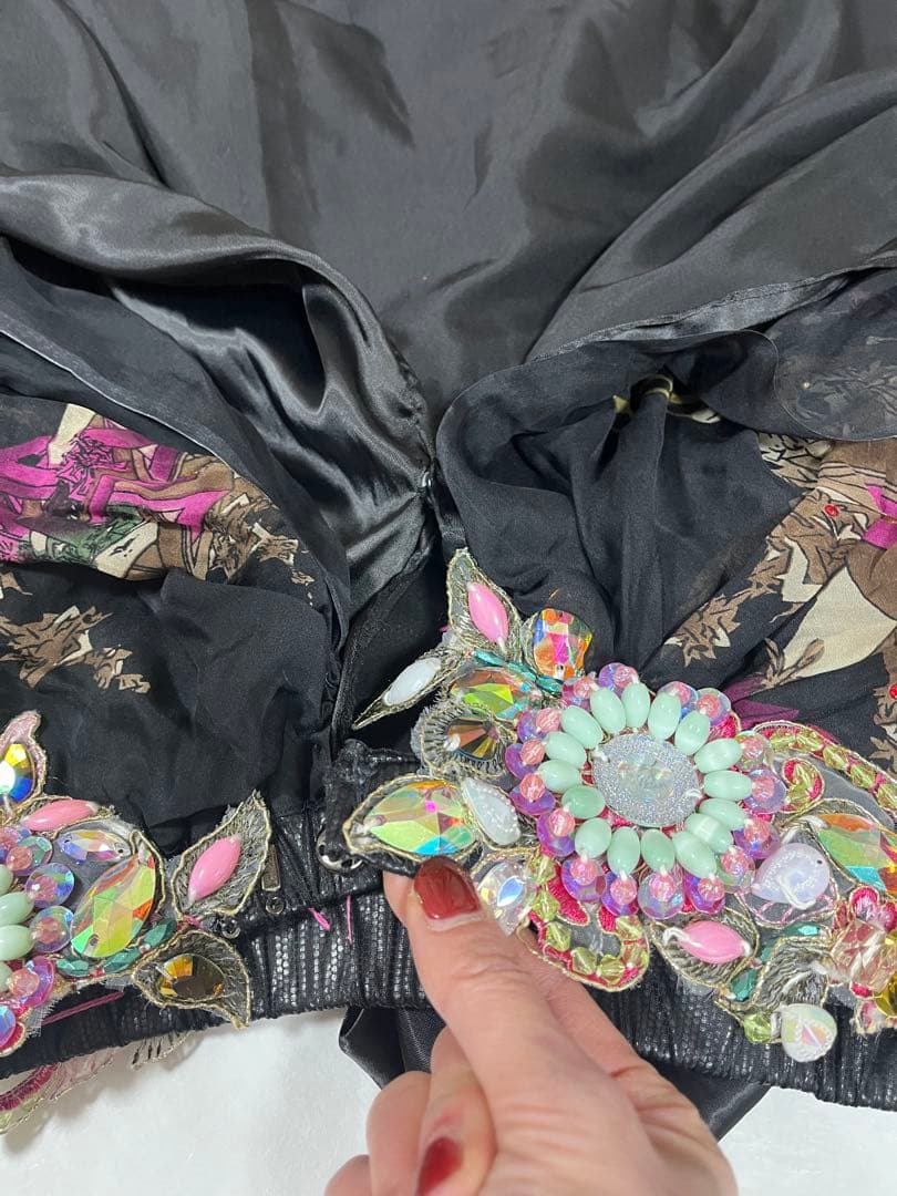 （中古）ベリーダンス　オリエンタル　衣装　黒系