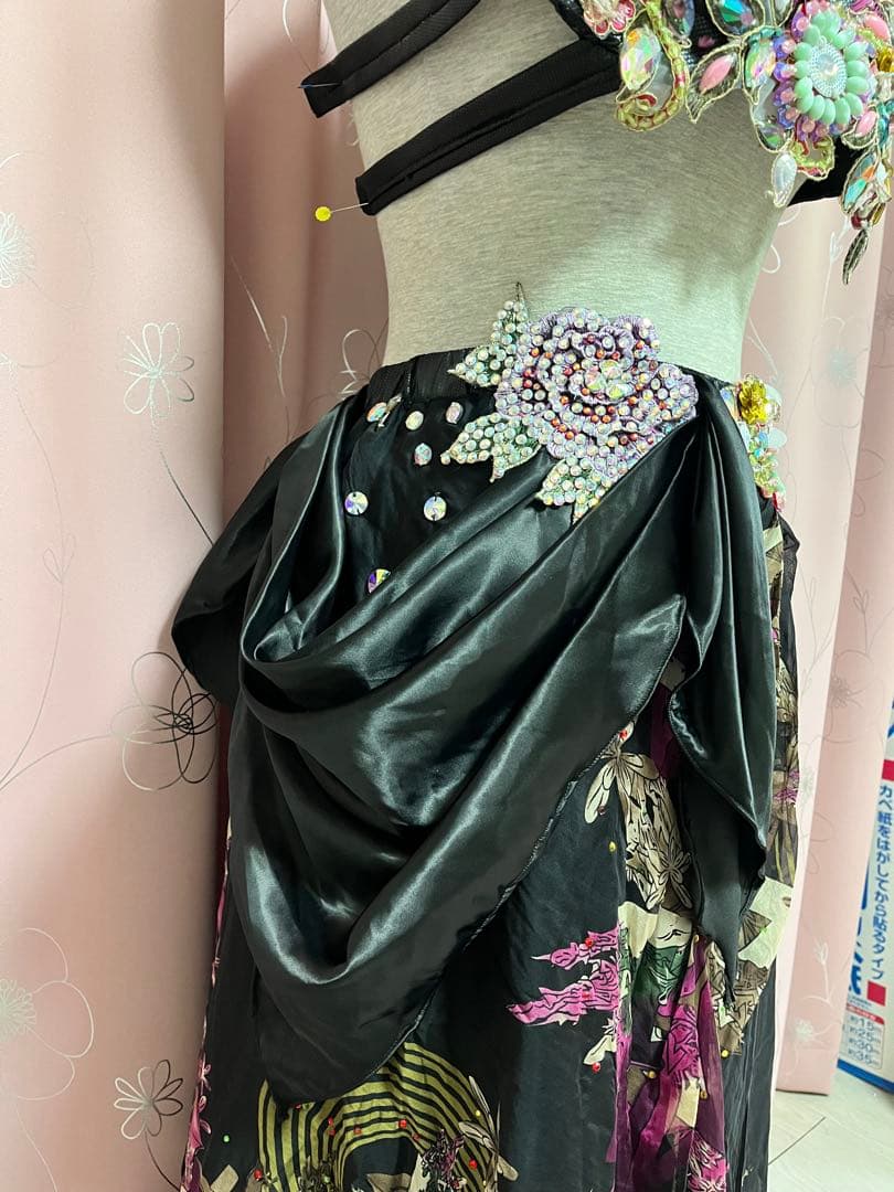 （中古）ベリーダンス　オリエンタル　衣装　黒系