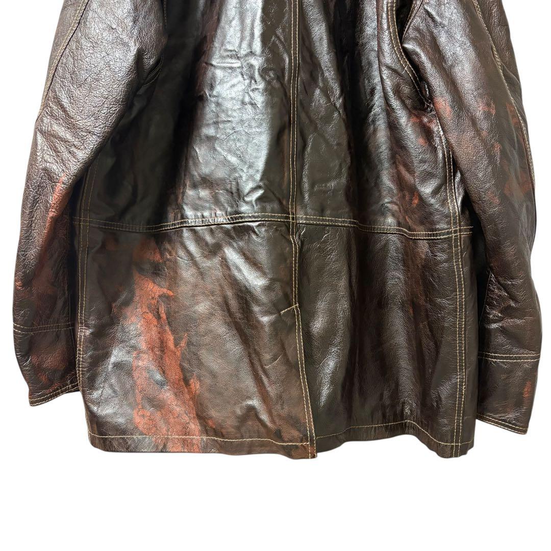 激シブ極上カーフスキンMarlboroClassicsレザージャケットカーコート