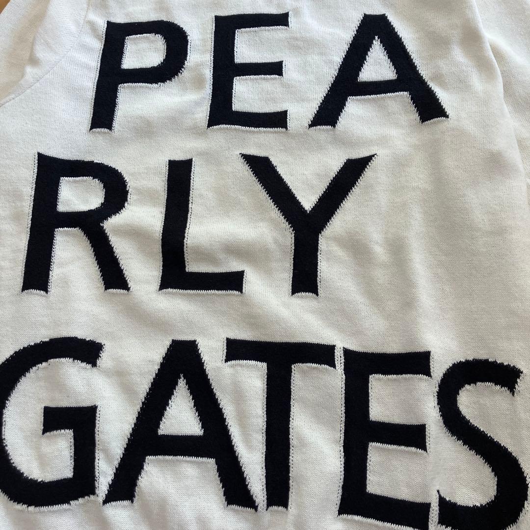 PEARLY GATES パーリーゲイツ　ニット　セーター　総柄　ホワイト　1