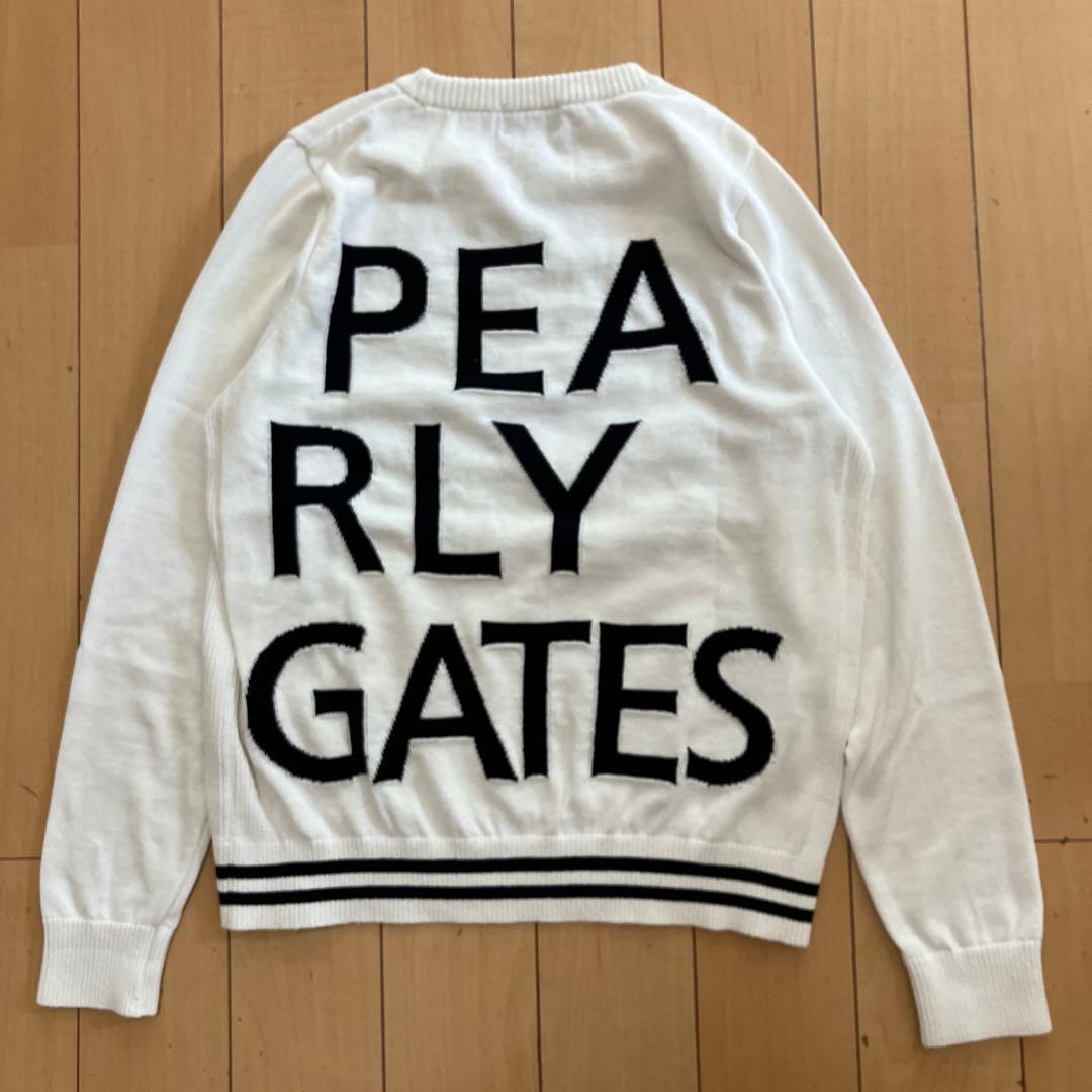 PEARLY GATES パーリーゲイツ　ニット　セーター　総柄　ホワイト　1