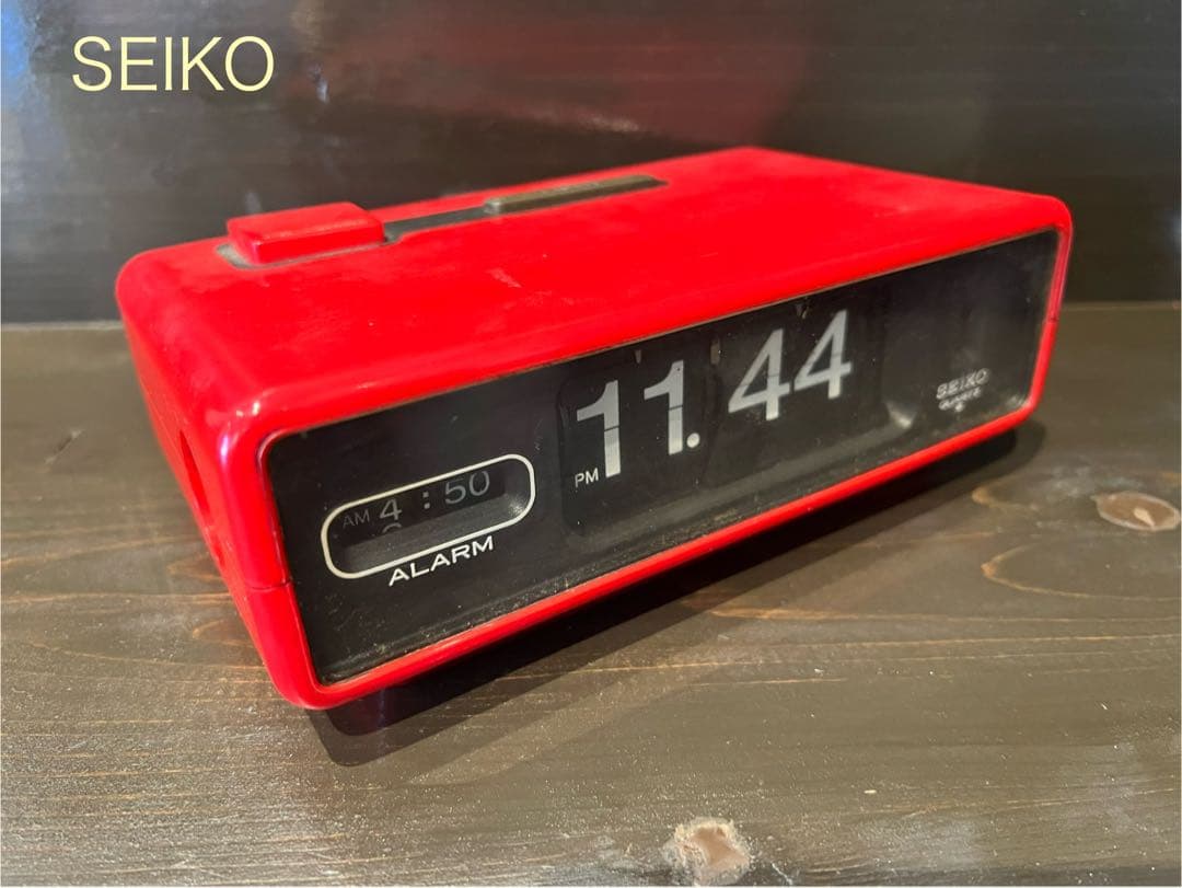 【希少】セイコー 時計 パタパタ 昭和レトロ 激レア 単1電池 QN407