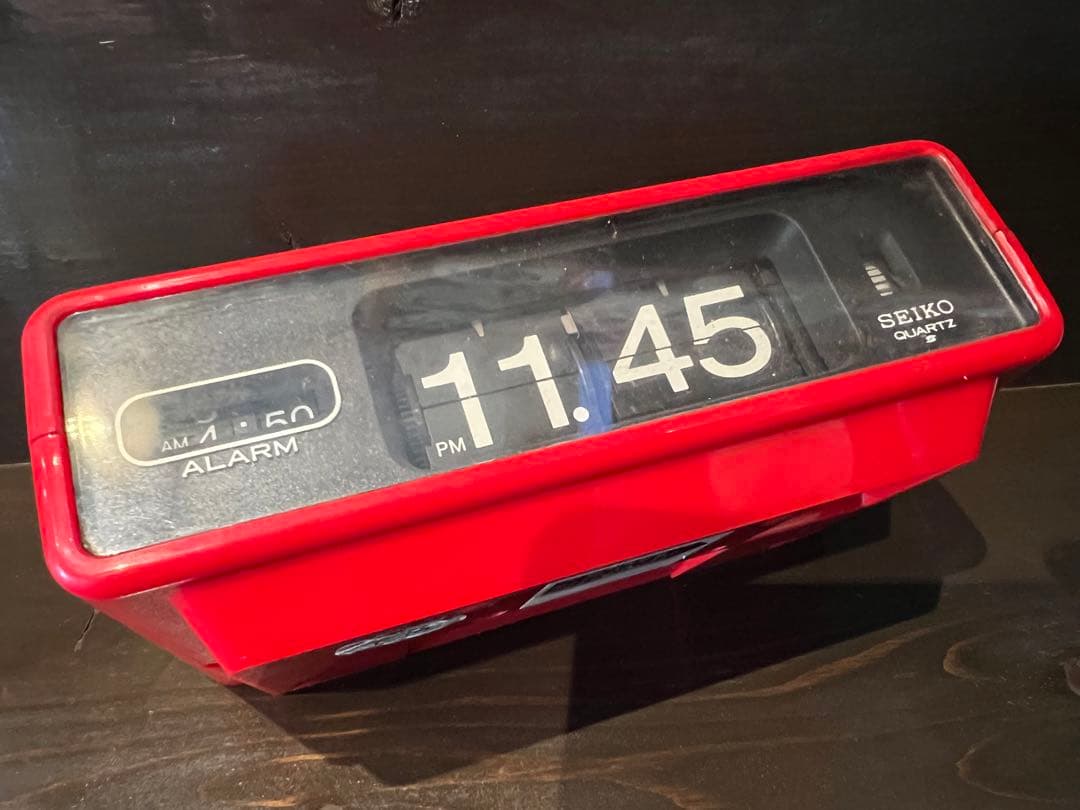 【希少】セイコー 時計 パタパタ 昭和レトロ 激レア 単1電池 QN407