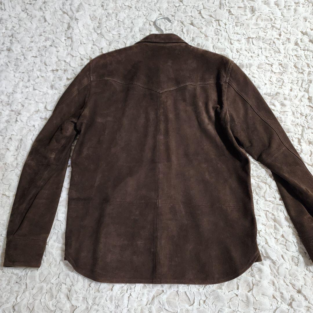 美品 バナナリパブリック スエード シャツ ジャケット 本革 ブラウン